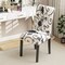 Multi-Color Linen Fabric Dining Chair Set of 2 with Wood Legs and Cushioned Seat